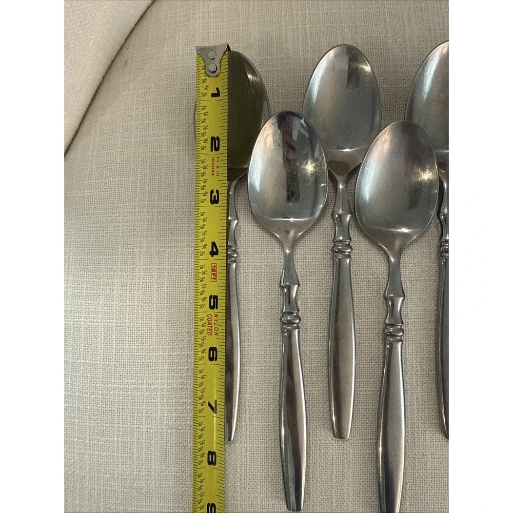 Reed & Barton PERTH Stainless Flatware‎ 7 Oval Soup Spoons Rebacraft Japan